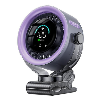 Portable Clip On Fan | 4000mAh Rechargeable, 100-Speed Touch LED Screen, 360° Silent Turbo Fan for Stroller Camping Golf Gym Travel