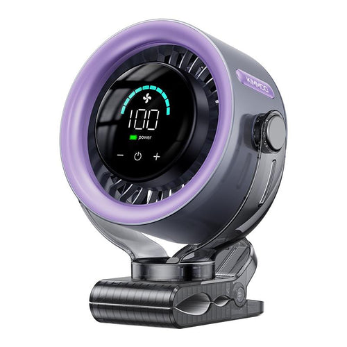 Portable Clip On Fan | 4000mAh Rechargeable, 100-Speed Touch LED Screen, 360° Silent Turbo Fan for Stroller Camping Golf Gym Travel